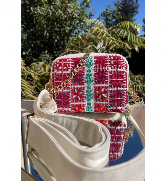 Road bags - Off white and mint